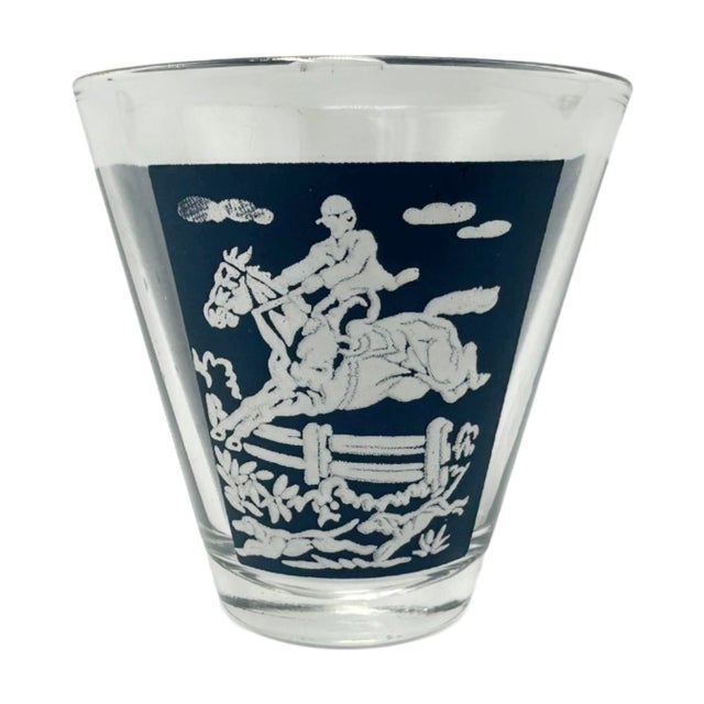 Vintage Hazel Atlas Equestrian Horse Tally Ho Shot Glasses - Set of 5 For Sale - Image 4 of 8