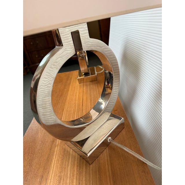 Contemporary Ring Form Table Lamps, Pair For Sale - Image 10 of 12