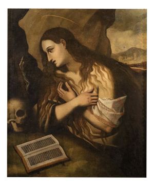 Follower of Luca Cambiaso, Penitent Mary Magdalene, 1600s, Oil on Canvas