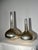 Silver-Plated Metal Bottle Vases, Italy, 1970s, Set of 2 For Sale - Image 3 of 12