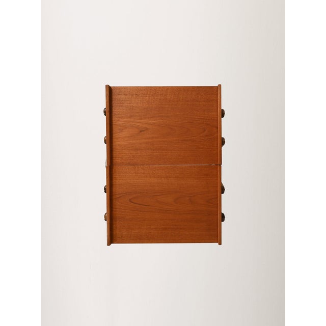 Scandinavian Teak Bedside Tables with Vienna Straw, 1950s, Set of 2 For Sale - Image 10 of 11