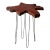 Mid Century Live Edge Wood Side Table For Sale