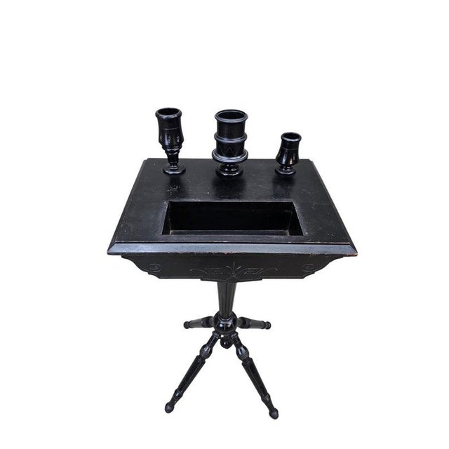 Late 19th Century Victorian Ebonized Barber Stand For Sale - Image 5 of 8