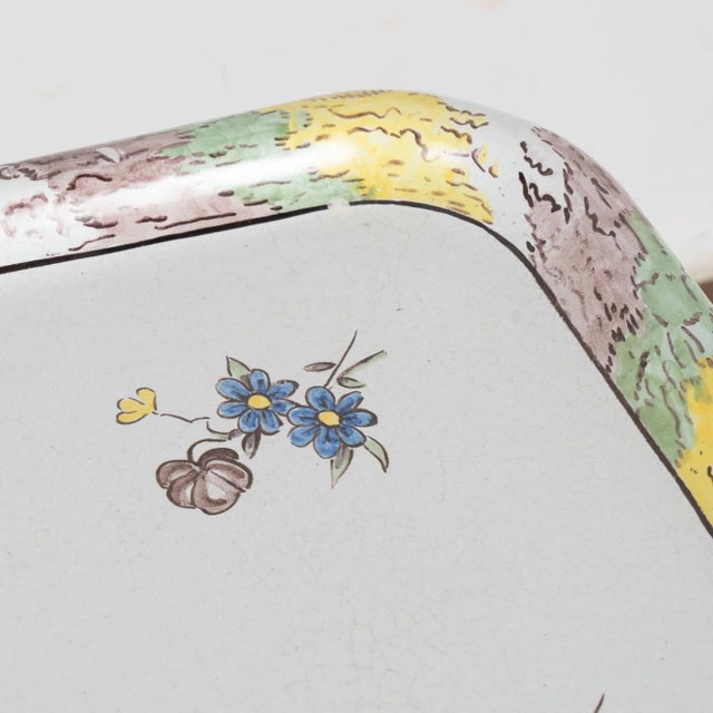 Wood Swedish Blue Gustavian Side Table Tea Table With Tray Top, Circa 1890 For Sale - Image 7 of 12