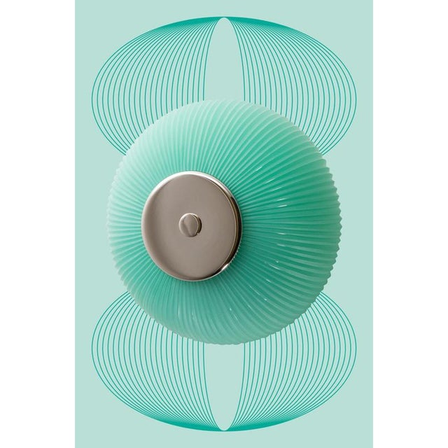 Not Yet Made - Made To Order Nickel Soft Rose Opal Glass Candy Eyes Wall Lamp by Magic Circus Editions For Sale - Image 5 of 12