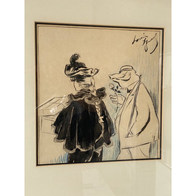 Original Louis Legrand Mixed Media "Cochon D' Avril" For Sale - Image 10 of 13