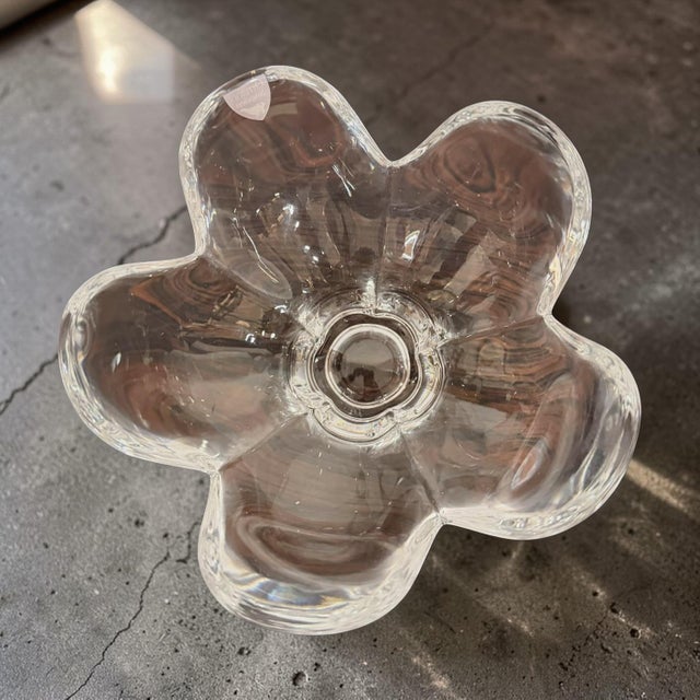 Mid-Century Modern 20th Century Crystal Bowl by Lars Hellsten for Orrefors, Sweden For Sale - Image 3 of 7