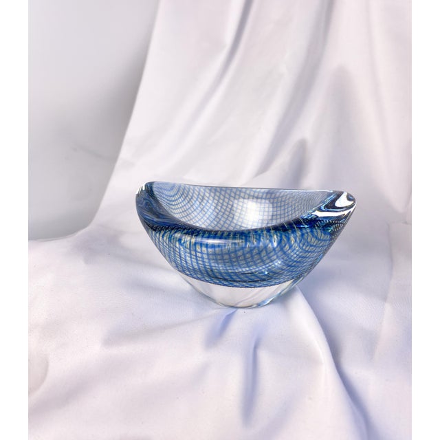 Orrefors Orrefors Crystal "Kraka" Small Bowl Signed by Artist Sven Palmqvist For Sale - Image 4 of 15