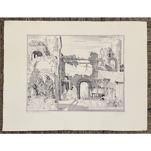 Joseph Pecsenke Commedia Dell'arte XXI Etching For Sale - Image 4 of 4