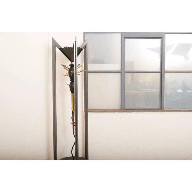 Metal Light Tree in Black Painted Sheet Metal by Bořek Šípek for Vitra, 1988 For Sale - Image 7 of 9