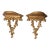 Pair of Vintage Ornate Gilt Decorated Syroco Wood Wall Hanging Display Shelves For Sale