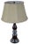 Mid-Century Modern Vintage Late 20th Century Turned Oak & Chrome Trophy Column Table Lamp For Sale - Image 3 of 13