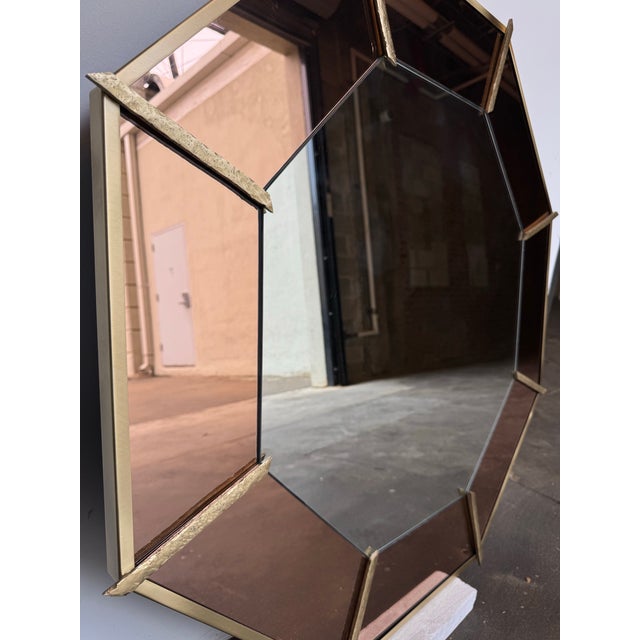 Contemporary Peach Hexagonal Mirror For Sale - Image 3 of 4