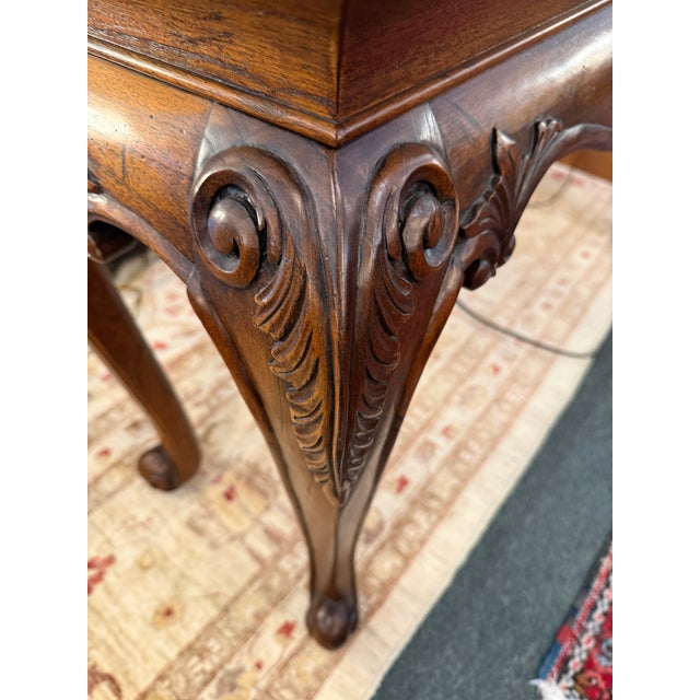 Black Hekman Furniture Company Console Table With Marble Top For Sale - Image 8 of 12