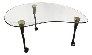 Vintage German Kidney Coffee Table, 1980s