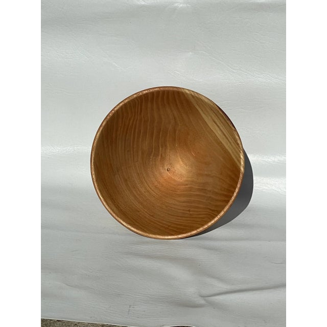 Marian McDavid Hand Carved Wood Bowl For Sale - Image 4 of 11