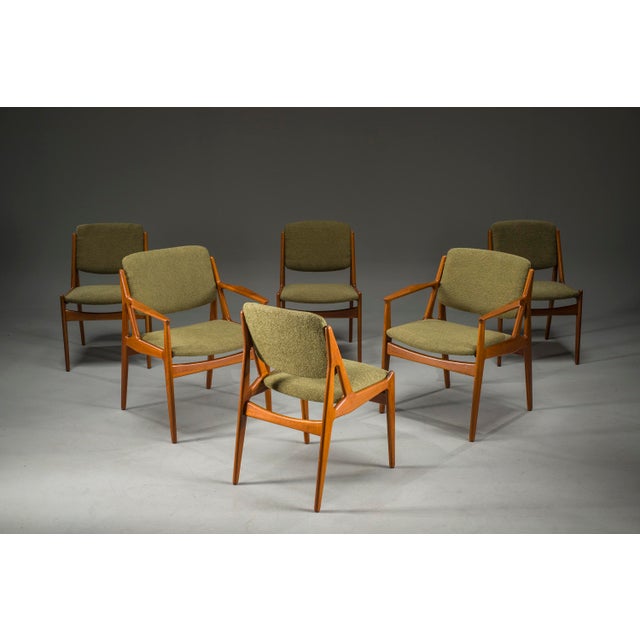 Danish Ella Chairs in Teak attributed to Arne Vodder for Vamo Sønderborg, 1960s, Set of 6 For Sale - Image 17 of 18