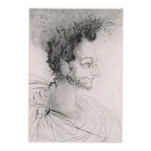1960s Salvador Dali Etching From Les Amours De Cassandre "Portrait De Rosnard"