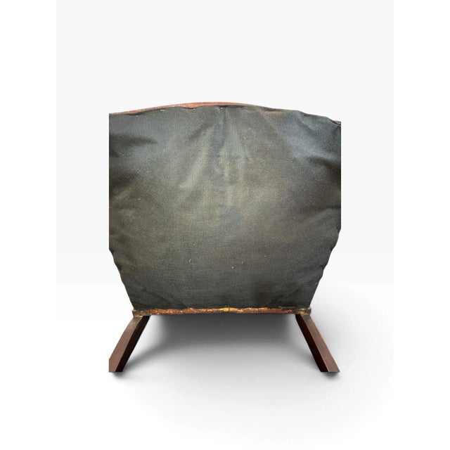Late Victorian Carved Mahogany Armchair in Gold Velvet, Circa 1890–1910 For Sale - Image 10 of 12