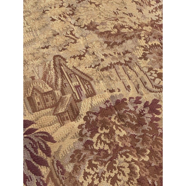 Elegant French tapestry from early 20th century, woven on the jacquard looms in the traditional 18th century Aubusson...