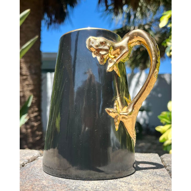 Antique Jaeger & Co (Bavaria) Porcelain Dragon Handle Mug For Sale - Image 4 of 12