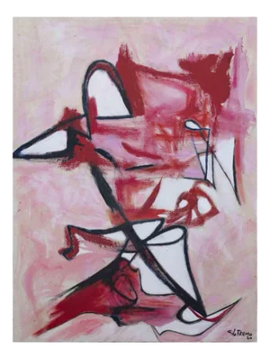 Giorgio Lo Fermo, Abstract Composition, Original Oil on Canvas, 2020