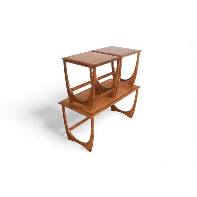 Victor Wilkins Mid 20th Century Set of Long G Plan Astro Nesting Tables For Sale - Image 4 of 8