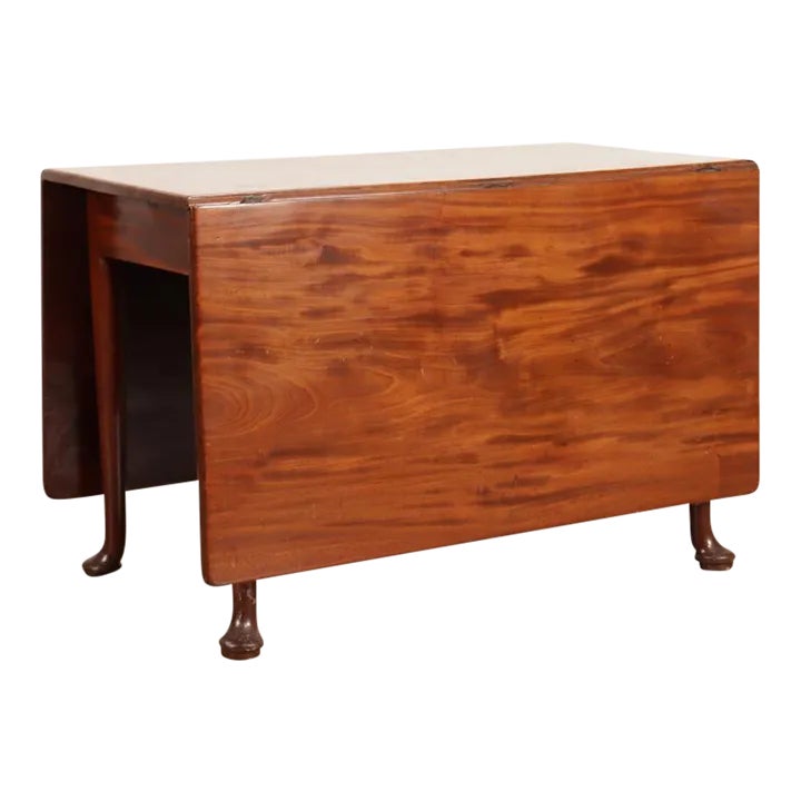 Early 19th Century Queen Anne Mahogany Drop Leaf Ding Table | Chairish