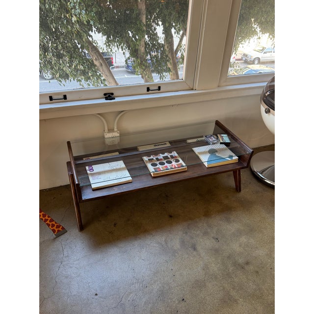Mid-Century Modern 1960's Pierre Jeanneret Pj-Tb-05-a Glass Coffee Table For Sale - Image 3 of 6
