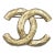 Chanel Gold CC Glitter Pendant Small Brooch For Sale