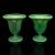 This is a pair of vintage decorative vases. An English, cloud glass plant pot, dating to the Art Deco period, circa 1930....