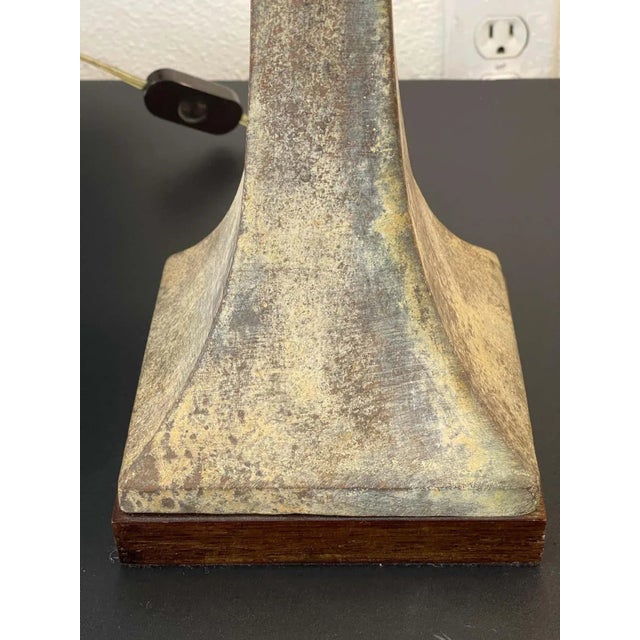 1960s Stewart Ross James for Hansen Verdigris Bronze Lamp For Sale - Image 4 of 13