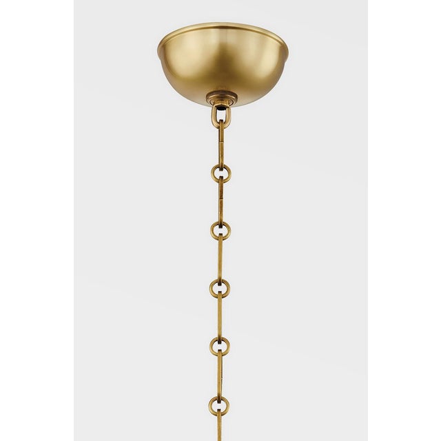 Hudson Valley Lighting Hudson Valley Lighting Mark D. Sikes Painted No. 3 2-Light Small Pendant, Aged Brass/Off White For Sale - Image 4 of 5