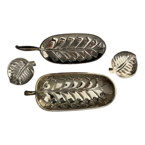 Silver-Plate Leaf Serving Dishes-4