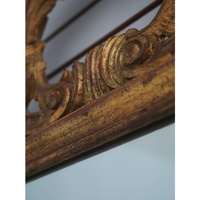 Stunning Italian Gold Giltwood Frame Mirror For Sale - Image 4 of 11