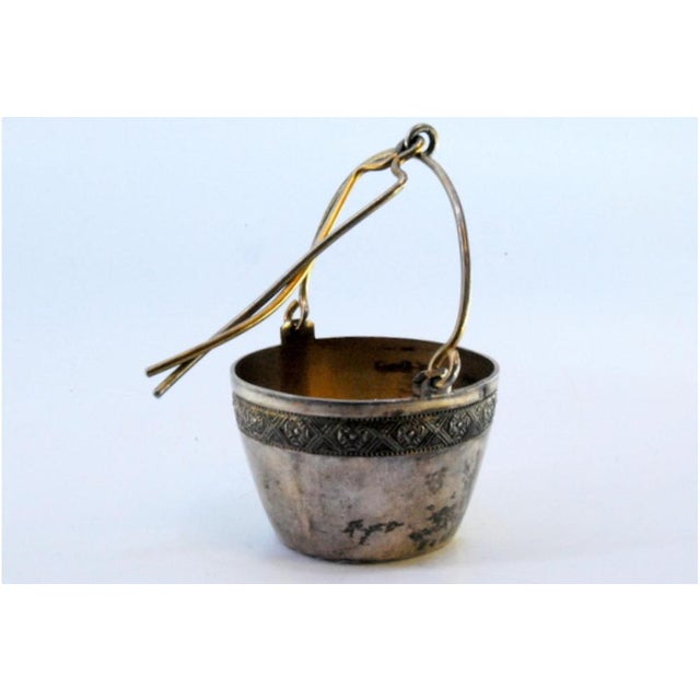 Silver Tea Strainer with Rim and Hinged Handle For Sale - Image 5 of 9