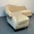 Cream Mid-Century Modern Style Curved Sofa / Settee by Christopher Guy, Velvet For Sale - Image 8 of 13