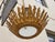 1930s Italian Giltwood Sunburst Chandelier with Frosted Glass Diffuser For Sale In Atlanta - Image 6 of 7
