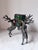 Metal Vintage Cast Iron Reindeer Candle Holder With a Multi-Colored Glass Pillar For Sale - Image 7 of 14
