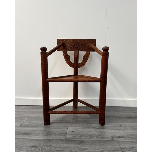 Swedish Carved Oak Chair by Bernhardt Hoettger, 1930s For Sale - Image 3 of 8