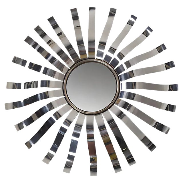 Stainless Steel Sun Mirror from Roche Bobois, 1970s For Sale