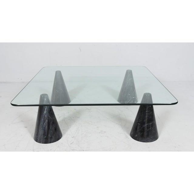 Black Marble Coffee Table in the style of Massimo Vignelli, Italy, 1980s For Sale - Image 8 of 18