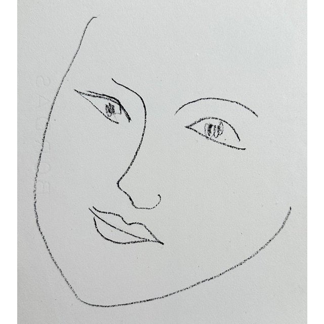 Henri Matisse (1869-1954) Woman face, 1946 Original lithograph Unsigned Edition of 200 copies On Rives vellum size 25 x 18...
