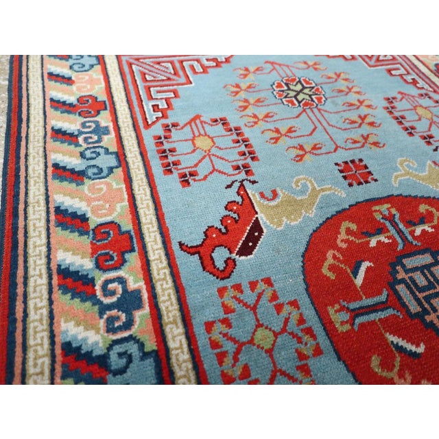 Chinoiserie Galerie Shabab Collection Mid-20th Century East Turkestan Khotan Throw Rug For Sale - Image 3 of 8