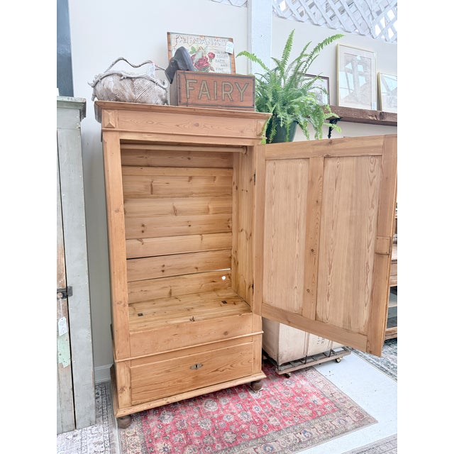 19th Century English Pine Armoire For Sale - Image 14 of 14