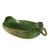 Green Vintage 1940s Roseville Pottery "Bushberry" Green Console Bowl Shape 417-14" For Sale - Image 8 of 12
