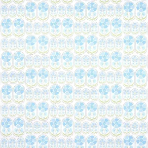 Sample - Schumacher Anjuna Floral Wallpaper in Sky