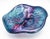 Huge 25" Hand-Blown Art Glass Wave Bowl Signed by H. Jensen & Wildfire 3 Views For Sale In Las Vegas - Image 6 of 11