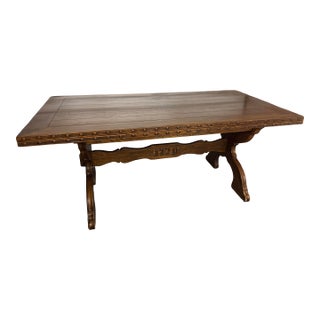 Viking Oak Mid 20th Century Arts & Crafts Dining Table Attributed to Romweber For Sale