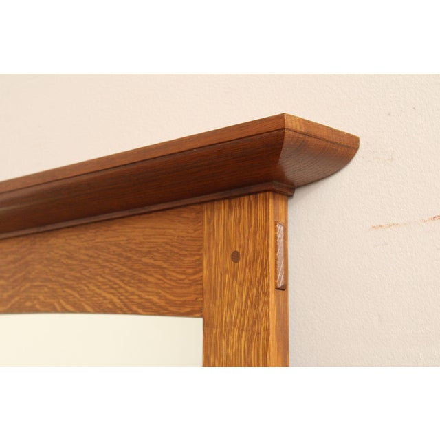 Stickley Mission Collection Oak Wall Mirror For Sale - Image 10 of 12